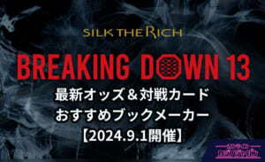 SILK THE RICH BREAKING DOWN 13 最新オッズ&対戦カード　おすすめブックメーカー 【2024.9.1開催】