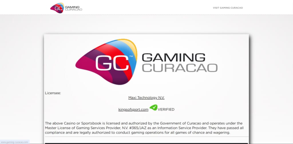 GAMING CURACAO