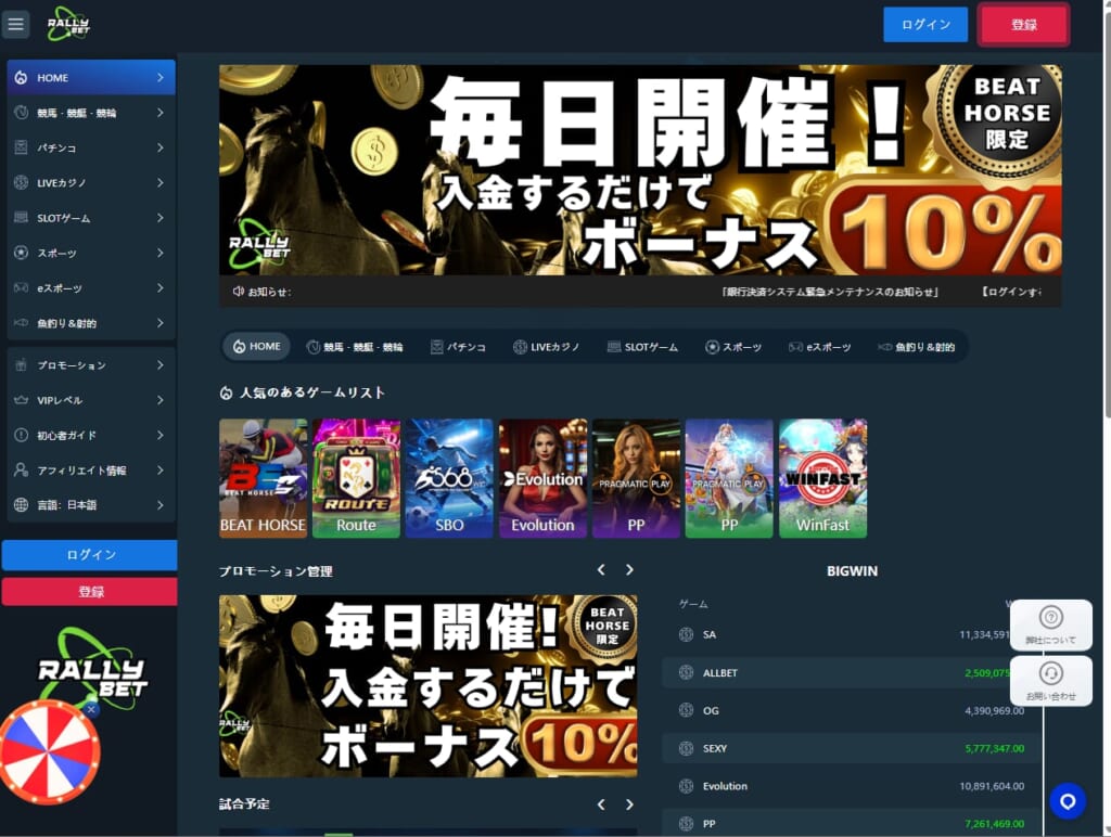 RALLEYBET 「登録」